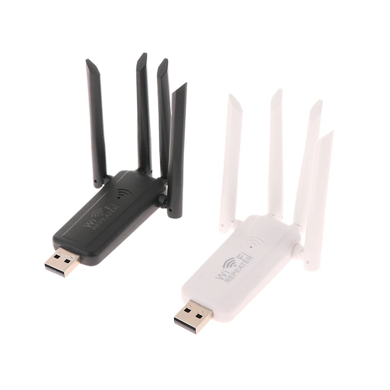 2.4G 300 Mbps Draadloze USB WiFi Repeater 4 Antenne Wifi Lange Range Extender Wi-Fi Signaalversterker Thuis netwerk Adapter voor PC