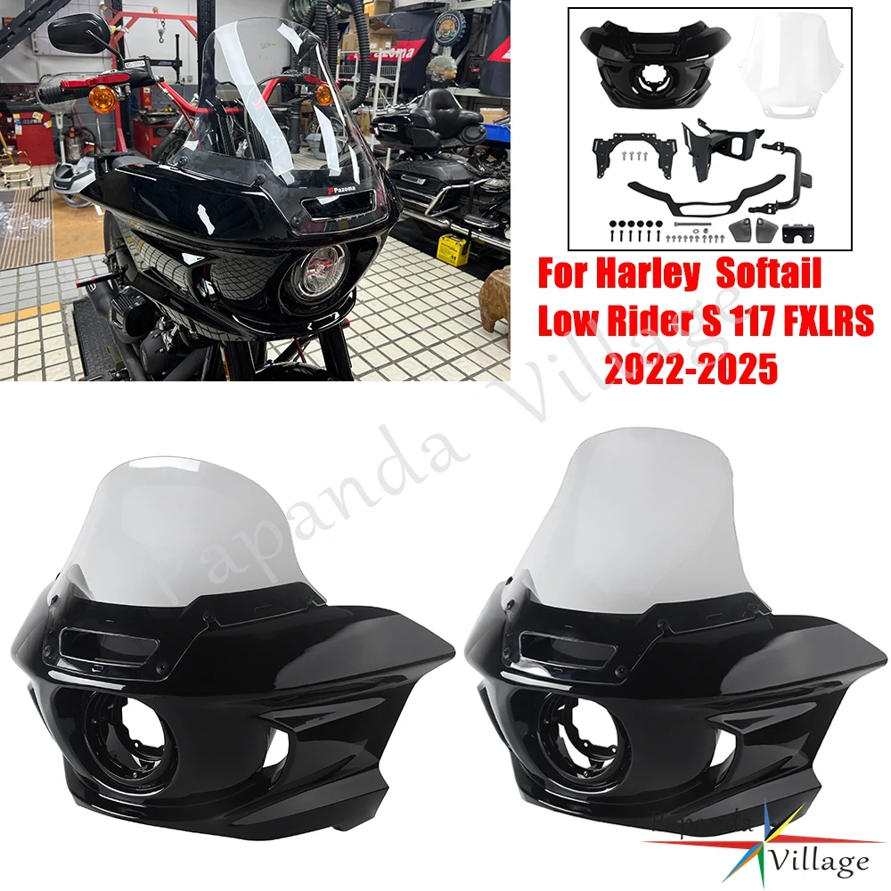 

11,4/13,2/14,4/18,4 ''лобовое стекло, дефлектор ветра, обтекатель передней фары мотоцикла для Harley Softail Low Rider S 117 FXLRS 22up