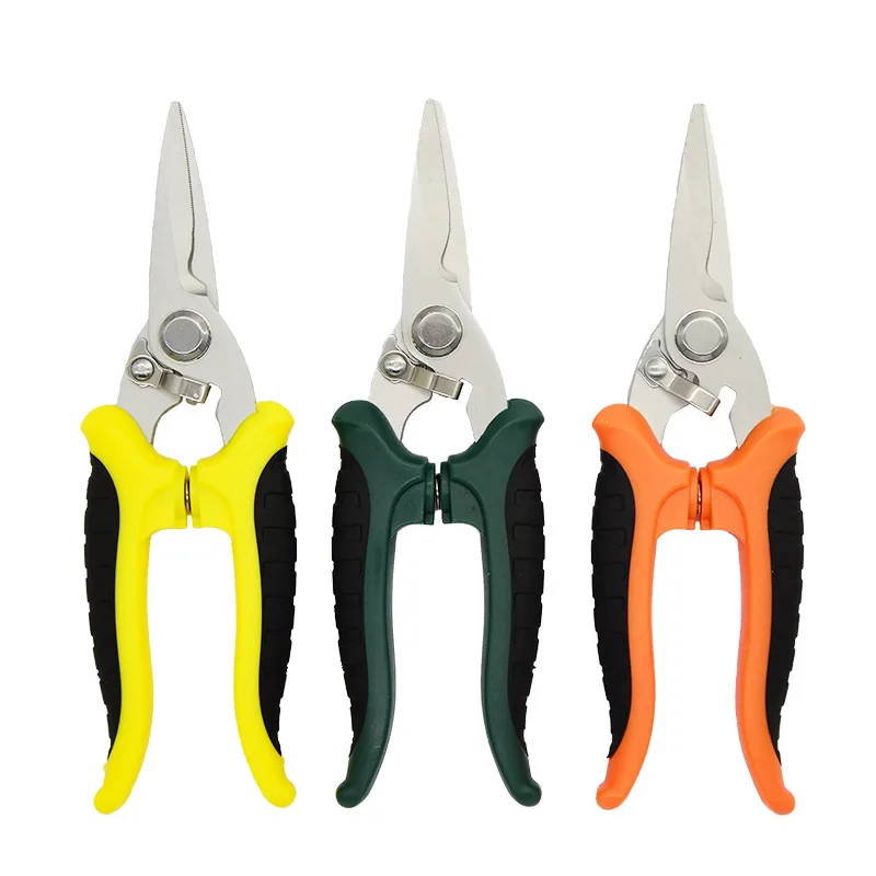 Stainless Steel Electrical Wire Trough Shears, Metal Tin Snips for Cable Stripping, Trunking Cutters, Electrician Scissors