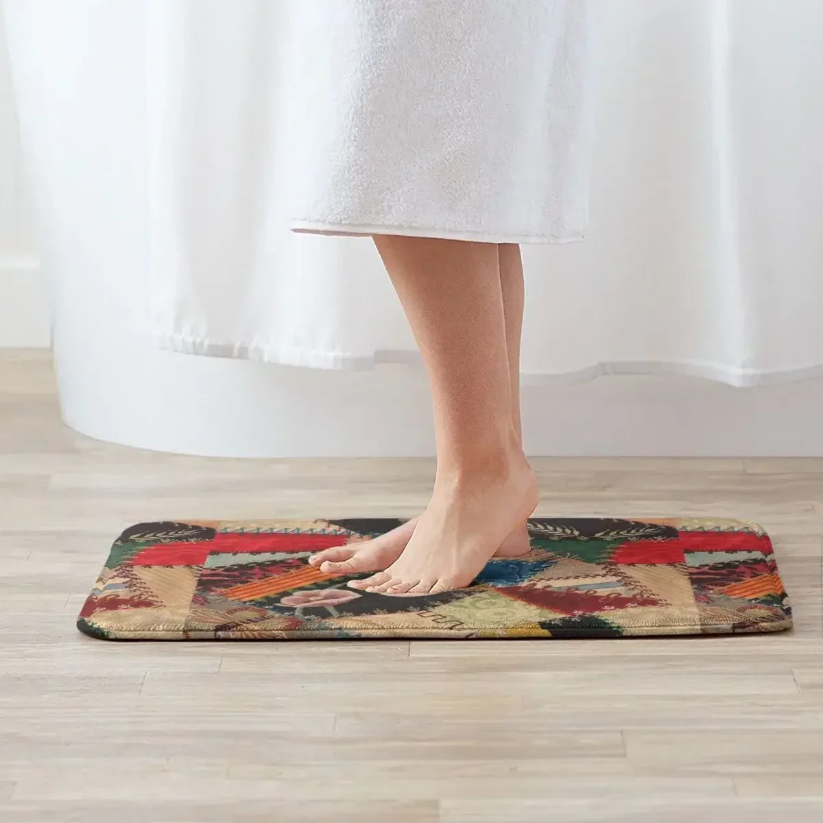 Batik Patchwork Quilting Doormat Polyester Floor Mat Antiwear Carpet Kitchen Entrance Home Rugs Mats Bathroom Non-slip Footpad