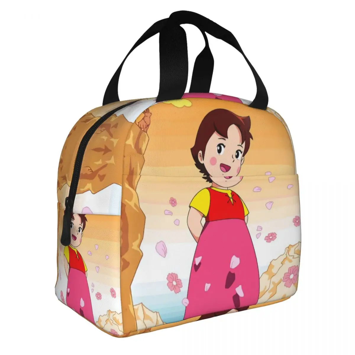 Anime Heidi Girl Of The Alps Lunch Box Leakproof Cooler Thermal Food Insulated Heidi Peter And Grandpa Lunch Bag For Women Kid