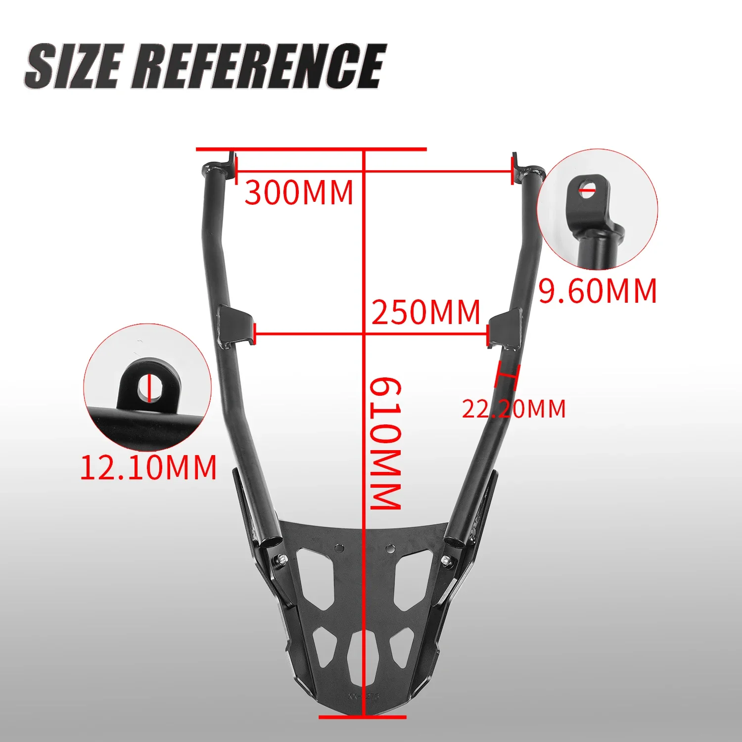 For Yamaha MT09 Motorcycle Rear Luggage Cargo Rack Carrier Mount Backrest For MT 09 SP 2021-2023 Passenger Suitcase Shelf