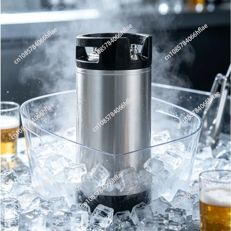 US Standard 304 Stainless Steel Beer Keg, 9.5L & 19L Homebrew Dispenser with Automatic Pressure Relief