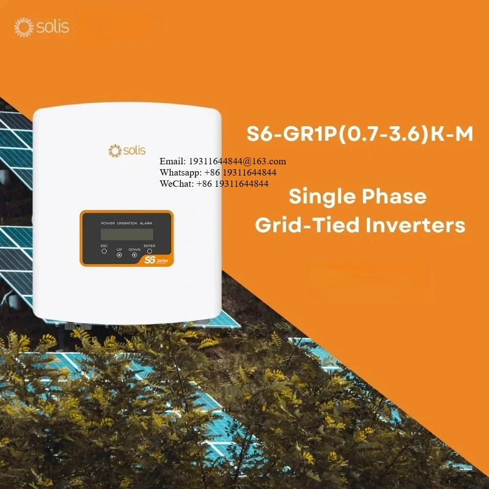 

Solis S6-GR1P(1-3.6)K-M Single Phase Single MPPT Low Voltage 220V On-Grid Solar Inverter1KW 1.5KW 2KW 2.5KW 3KW 3.6KW Capacity