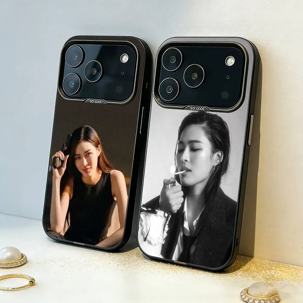 

L-LingLing Kwong Thailand Phone Case For iPhone17,16,15,14,13,12,11,Pro,MAX Gray Matte Silicone Black Cover