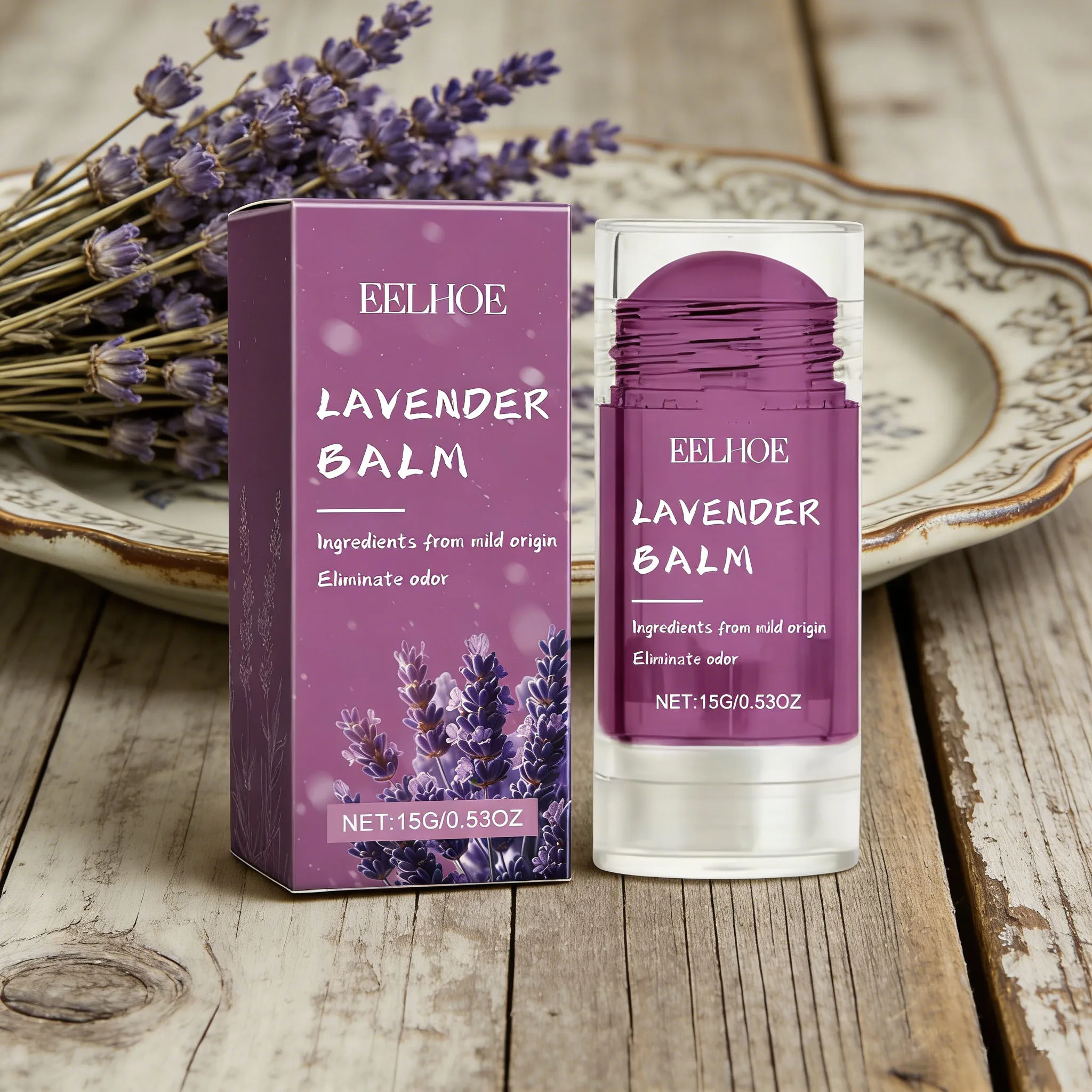 

15g Lavender Solid Perfume Balm Long Lasting Light Floral Fragrance Boosts Charming Improve Self-confidence Solid Perfume Stick