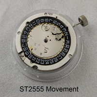 Seagull ST2555 Movement Automatic Mechanical Movement Mens Classic Vintage Watch Movement Black Or White Date Ring