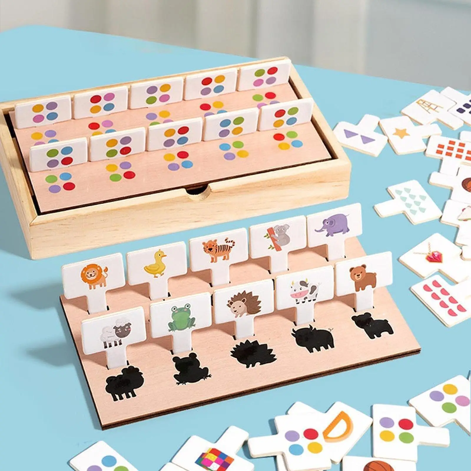 形状マッチングゲーム 木の色 形の認識 子供向け感覚玩具