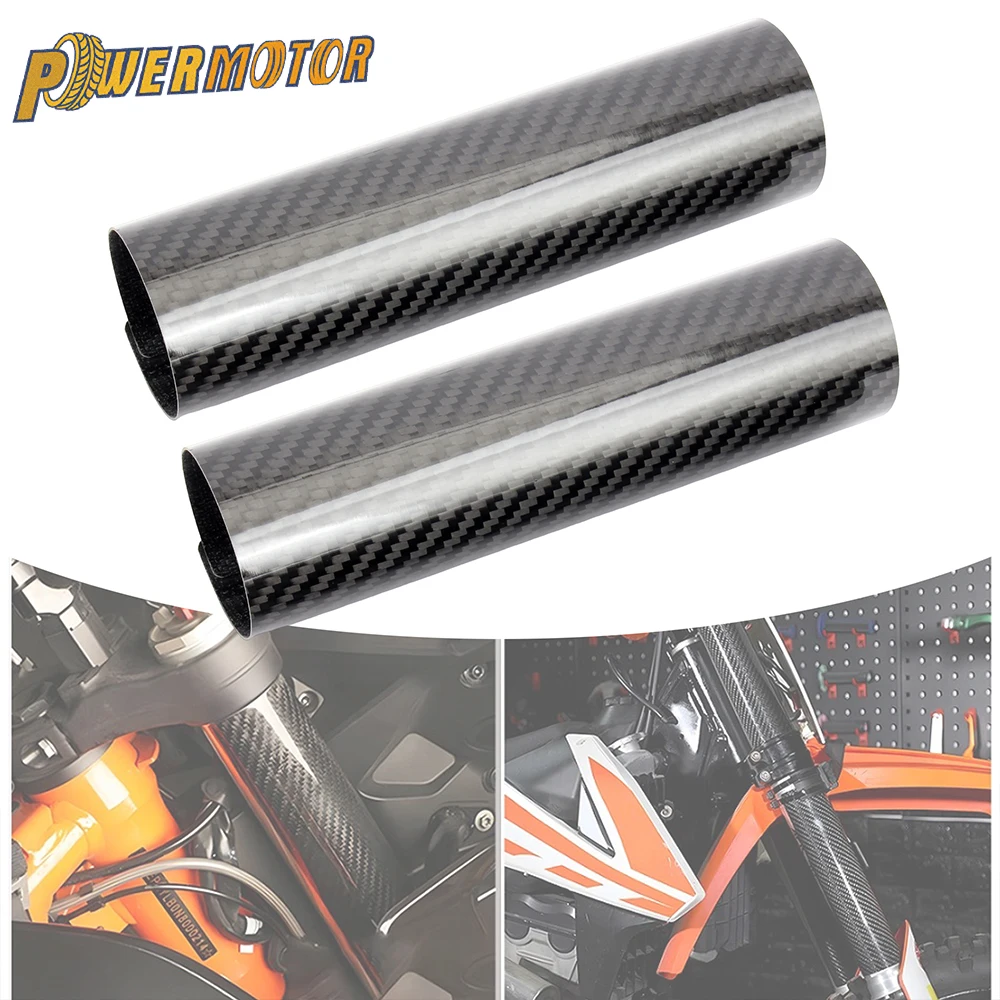

Motorcycle Front Fork Protectors Shock Absorbers 170mm 245mm Wraps Carbon Fiber For KTM Honda Universal Motocross Dirt Bike