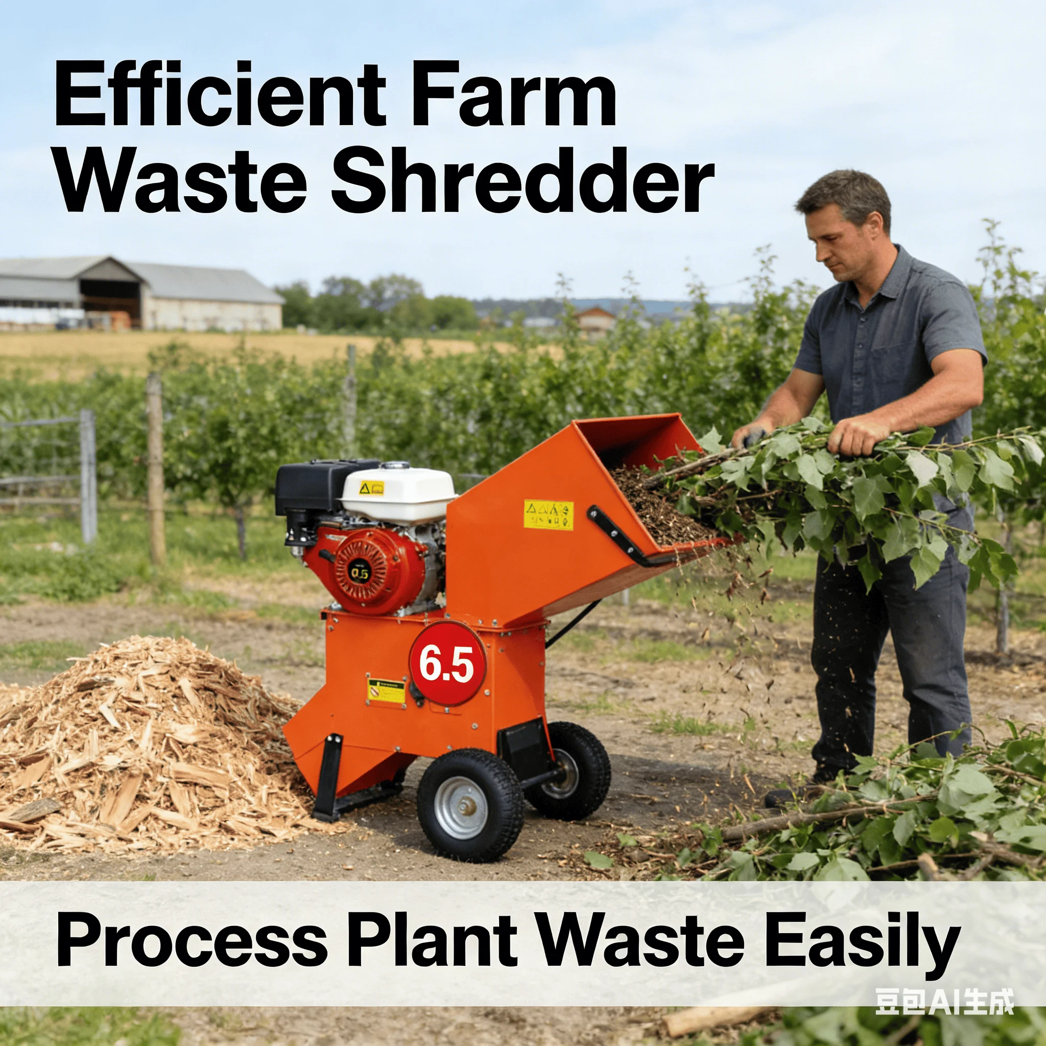 

Customized Household Wood Chipper Mini Wood Chipper Garden Shredder Orchard Pruning Branch Crusher