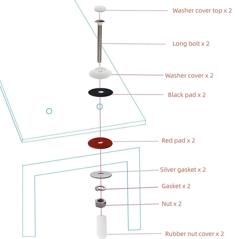 DB-TB-M Diving Board Bolt Kit For Inter-Fab Two Hole Residential Diving Boards …