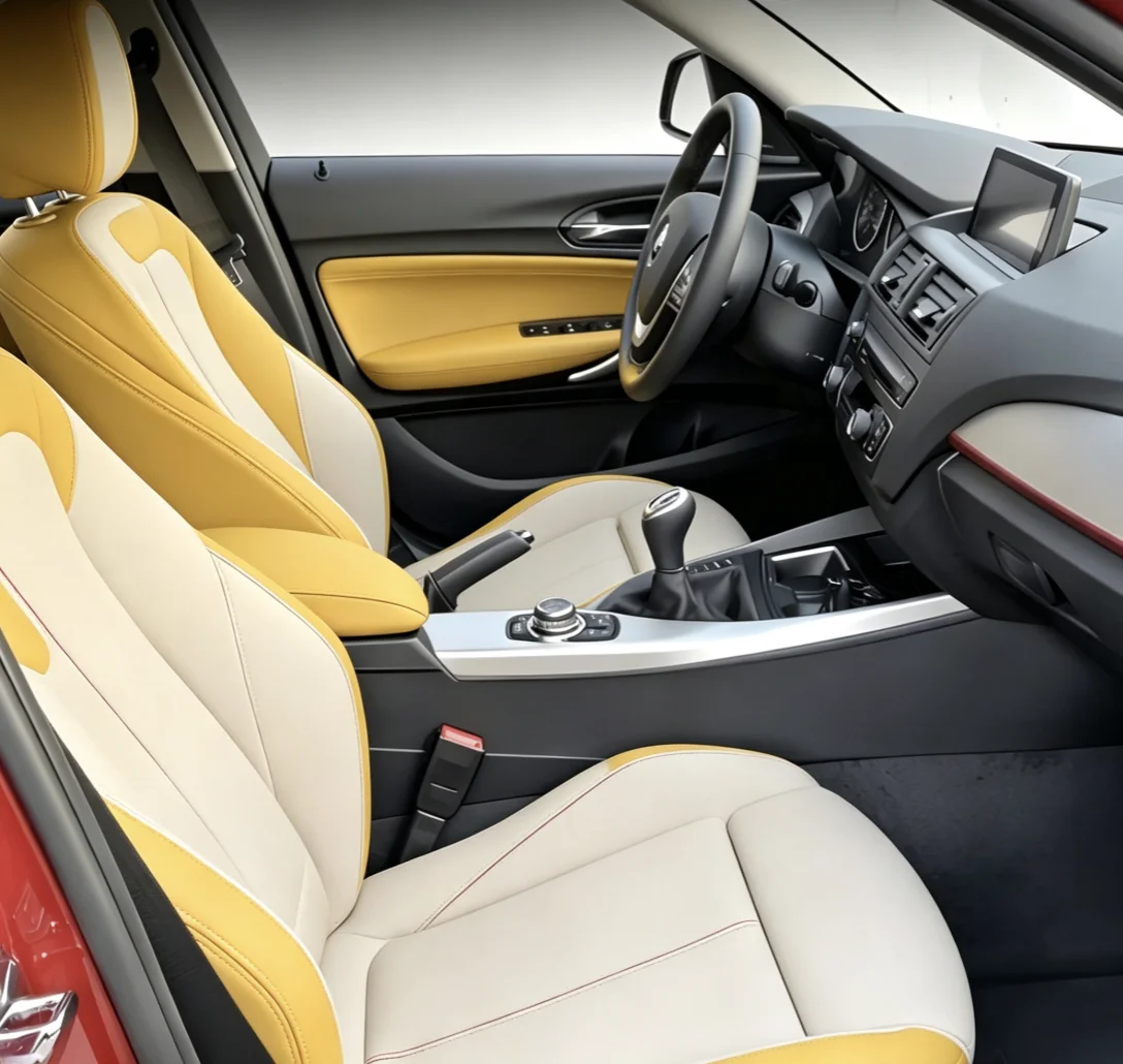 Für BMW F20 2012~2018 Maßgefertigte Autositzbezüge Luxuriöses Nappaleder 100% Passgenau Innenausstattung 360 ° Vollständige Abdeckung – Detail 2