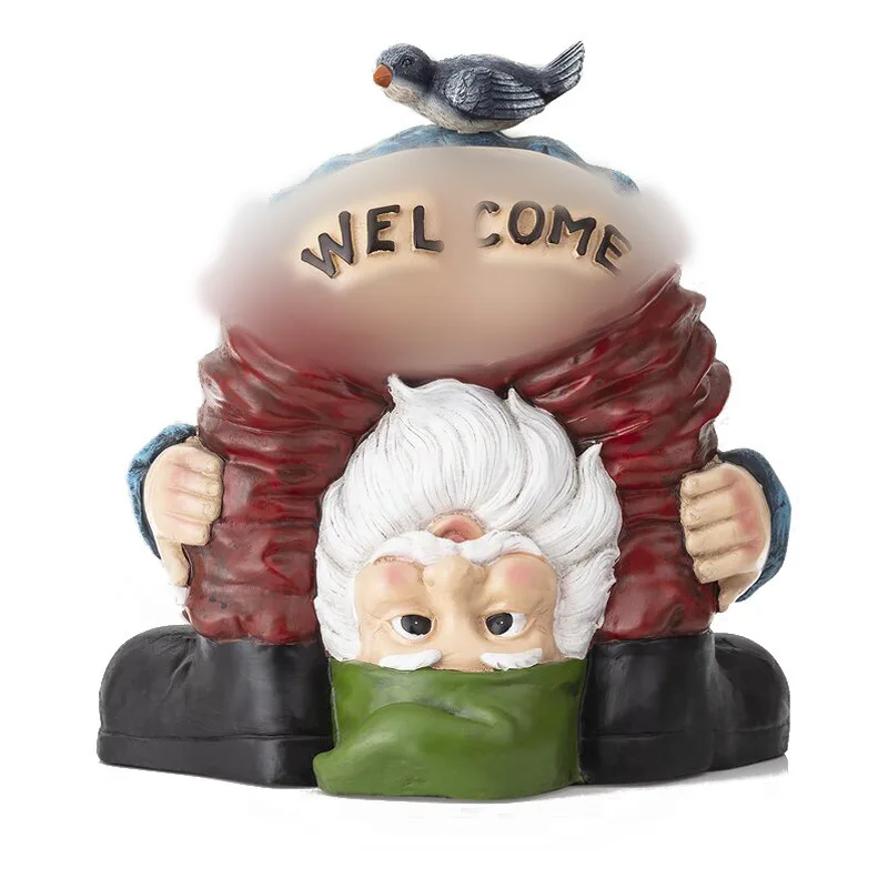 Upside-Down Gnome Statue‌- Whimsical Garden Decor for Front Yard