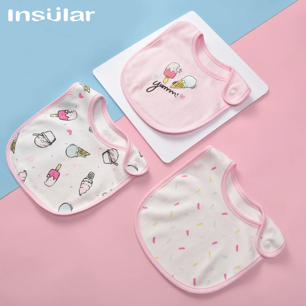 Insular Fashionable Cotton Baby Bibs Newbron Burp Cloth Toddler Kids Feeding Apron Multi-use Saliva Towel Scarf Bibs Baby Stuff