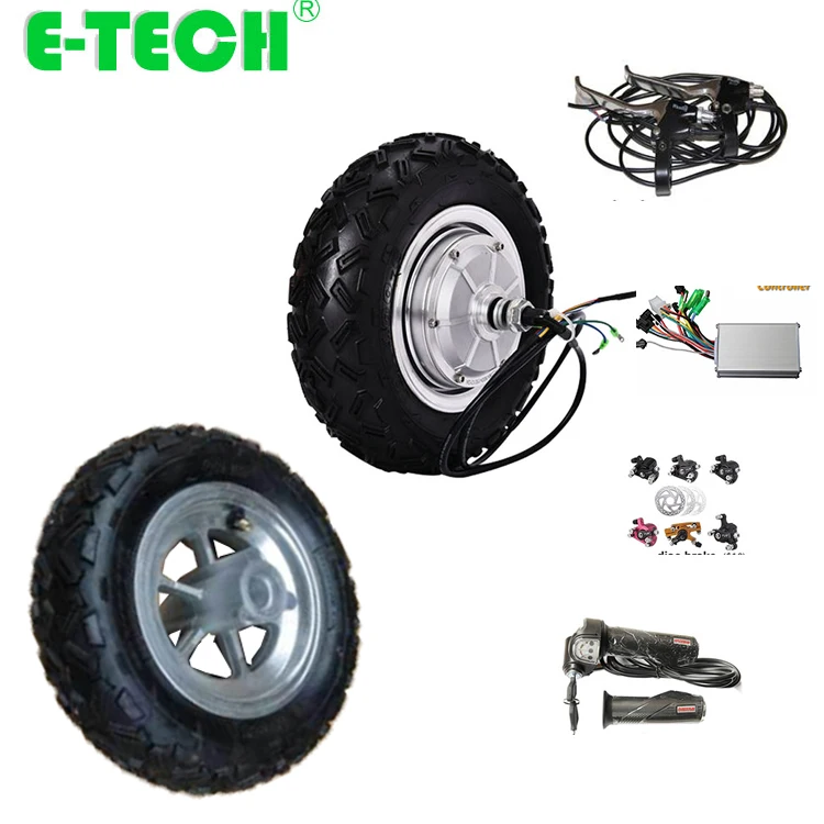 Electric scooter kits 10 inch 36V/48V 500W 800W DC brushless wheel motor with accessories