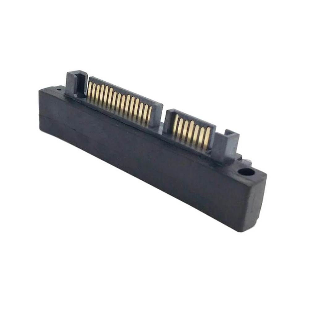 Adaptador de extensión de 90 grados, convertidor de 22 Pines, 7 + 15 macho a SATA 22 pines hembra