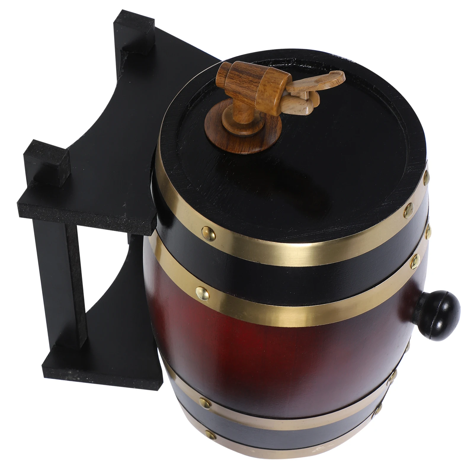 

Solid Wood Rustic Oak Beverage Dispenser Wooden Beer Container for Outdoor Party Picnic Decoration Natural for