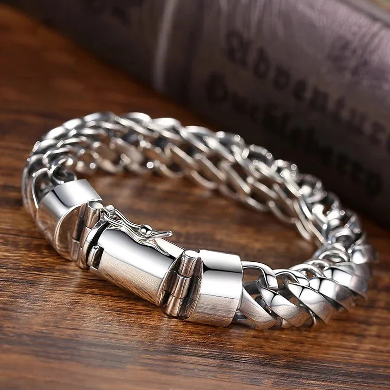 New Silver Color Line Korean Version Bracelet Men Women Chain Personalized Retro Simple Trend Accessories Fashion Jewelry