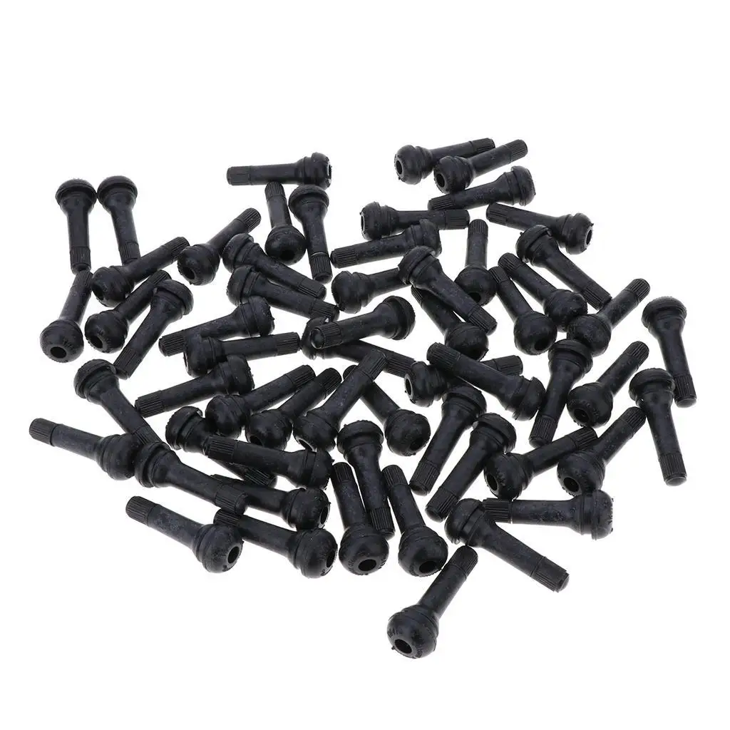 

Tubeless Tire Valve Stems TR414 Black Rubber Snap in Rim Valve Plug Set for Boat Trailer Wheel