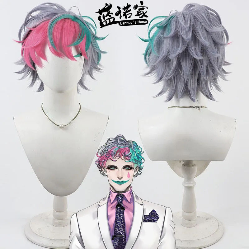 

Virtual YouTube Vtuber Joe Rikiichi Cos Cosplay Wig Halloween Carnival Party Props Synthetic Hair Heat Resistant Fiber + Wig Cap