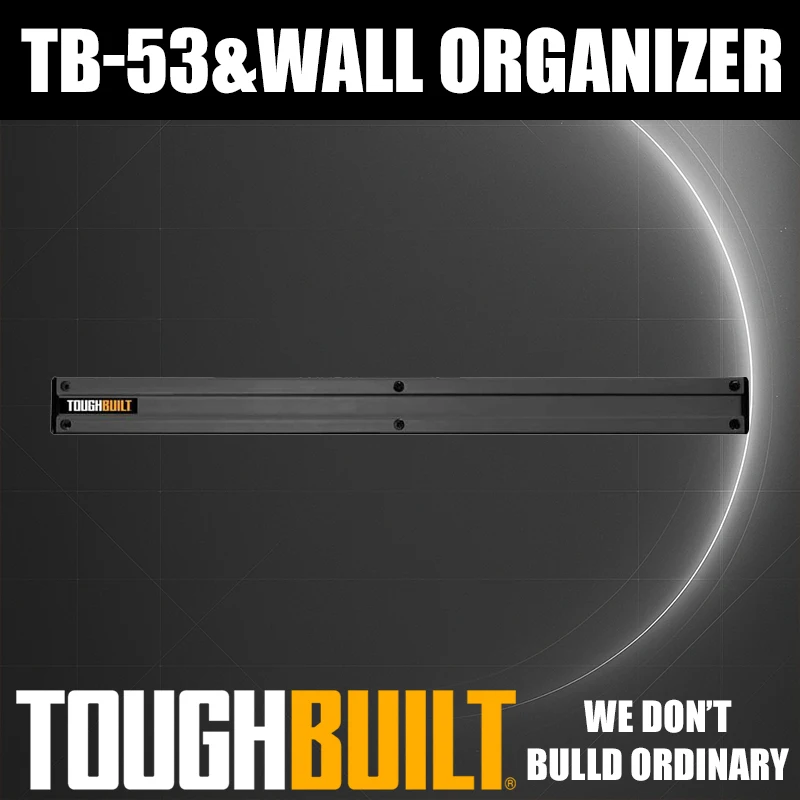 

ToughBuilt TB-53 ClipTech Wall Organizer in Black 24 in. Tool Accessories Wall-Mounted Tool Bag Holder