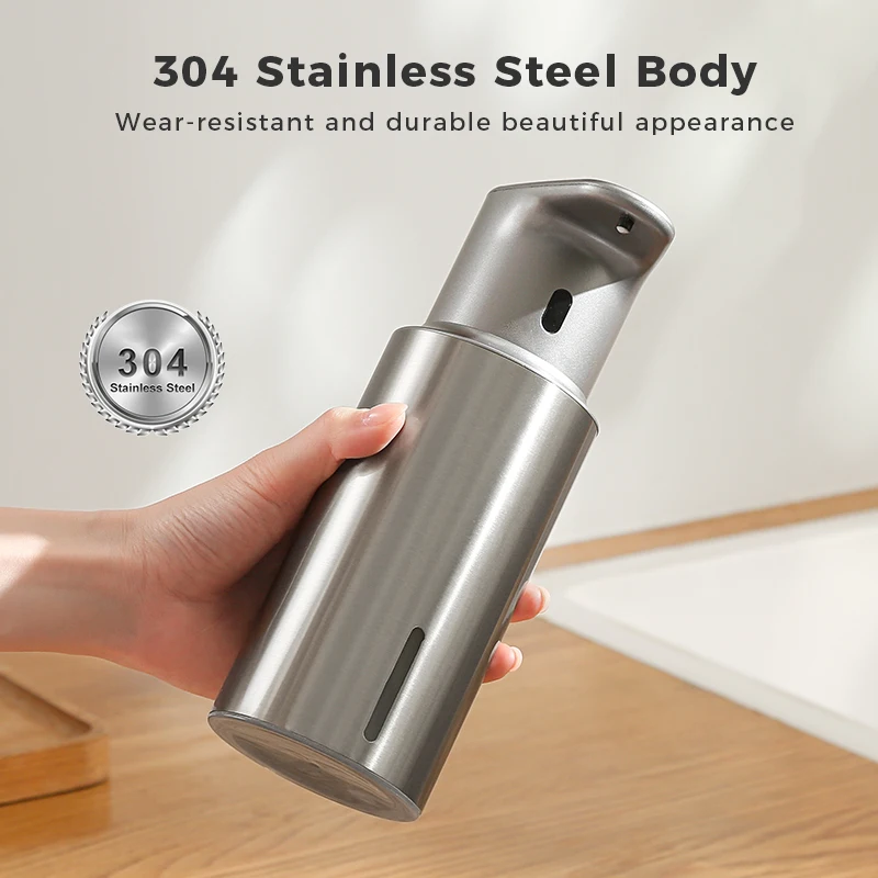 480ml Kitchen Soap Dispenser Automatic Sensor Hand Sanitizer Machine Intelligent Electric Body Wash Soap Dispenser 304 Stainl image 2