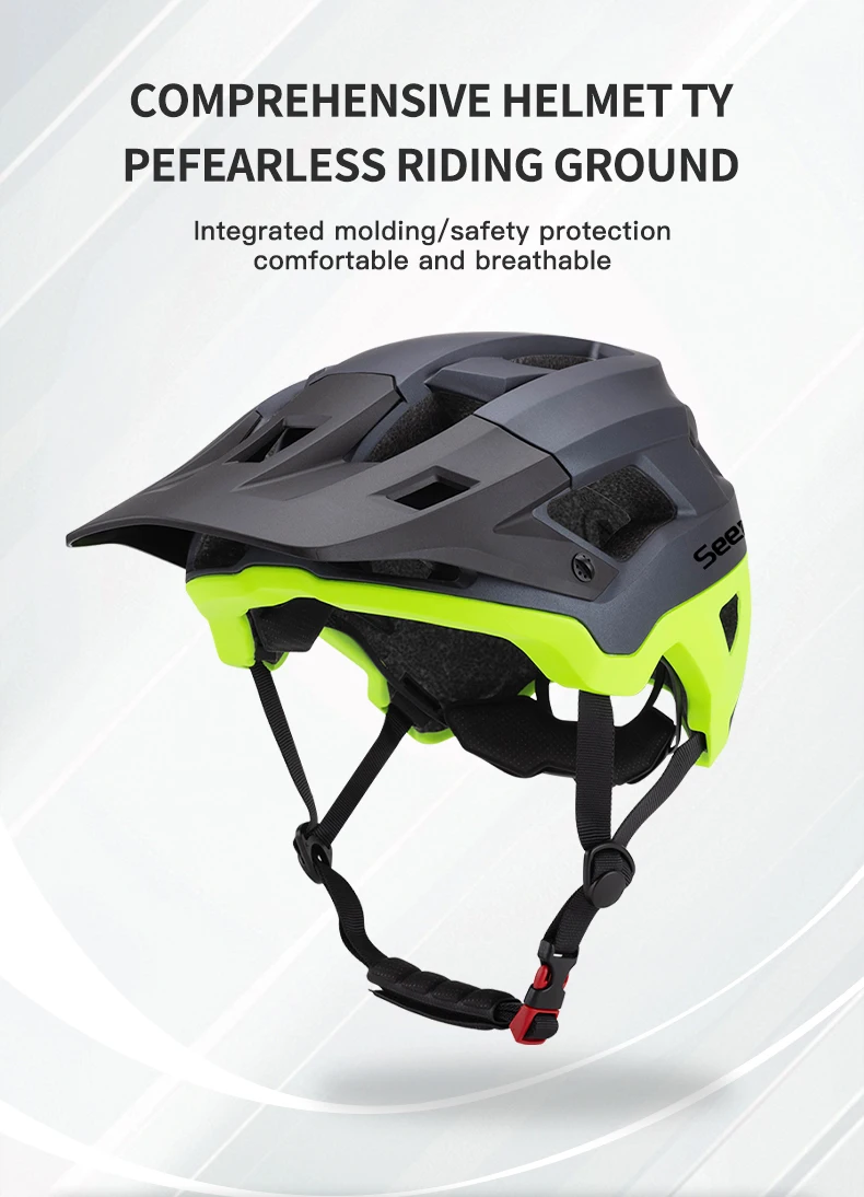 SEEKER Outdoor Downhill Mountainbike-Helm, einteiliger Mountainbike-Helm, ultraleicht, geeignet für Rennen und Touren. – Detail 1