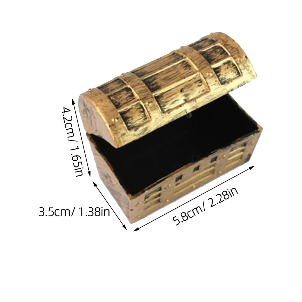 12Pcs Kids Treasure Chests Pirate Box for Children Miniature Treasure Storage Case Perfect Hidden Treasures Birthday Party Favor