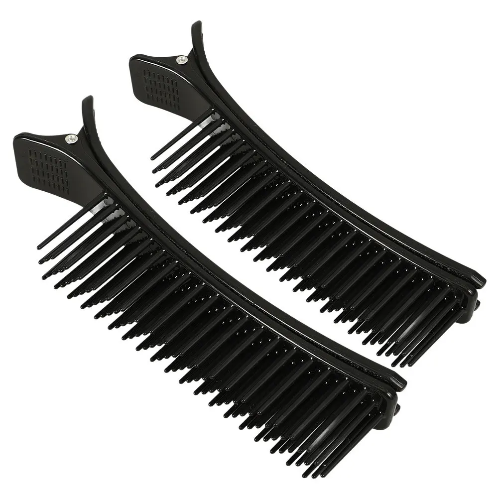 2Pcs Hair Curler Jaw Clamps Multi Scene Plastic Hair Curler Sectioning Clamps for Hot Rollers Curling Dyeing Styling Salon