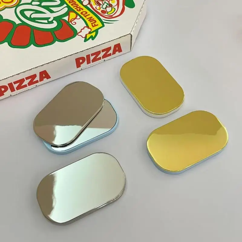 Miroir de maquillage carré et rond, petit miroir portatif rotatif pour étudiant, outils de beauté pour maquillage cosmétique