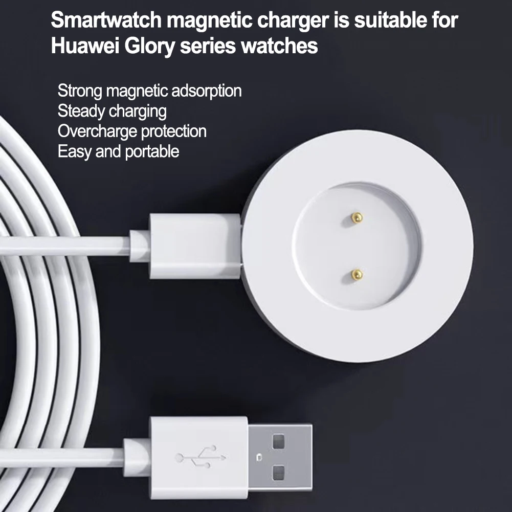 Smart Watch Magnetic Wireless USB Charger Dock Charger Base Fast Charging Dock Station For Huawei GT For Honor For Dream Black
