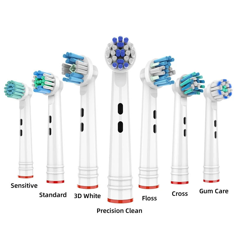 20pcs Electric Toothbrush Heads 3D White Floss Cross Action Precison Clean Sensitive Gum Care Replacement Heads For Oral B