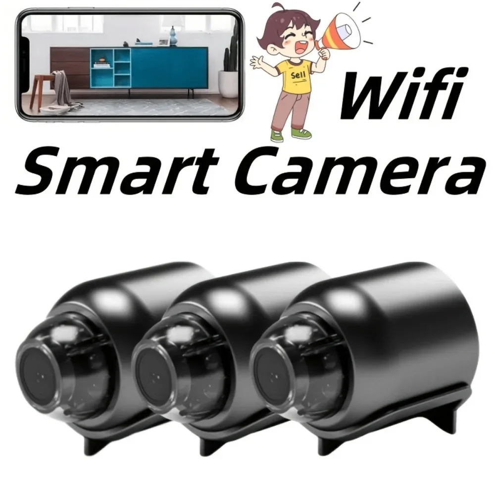 Mini Micro WiFi Camera with Hidden Mic & Stand, Mobile App Control. Ideal for Home, Office, Car Monitoring