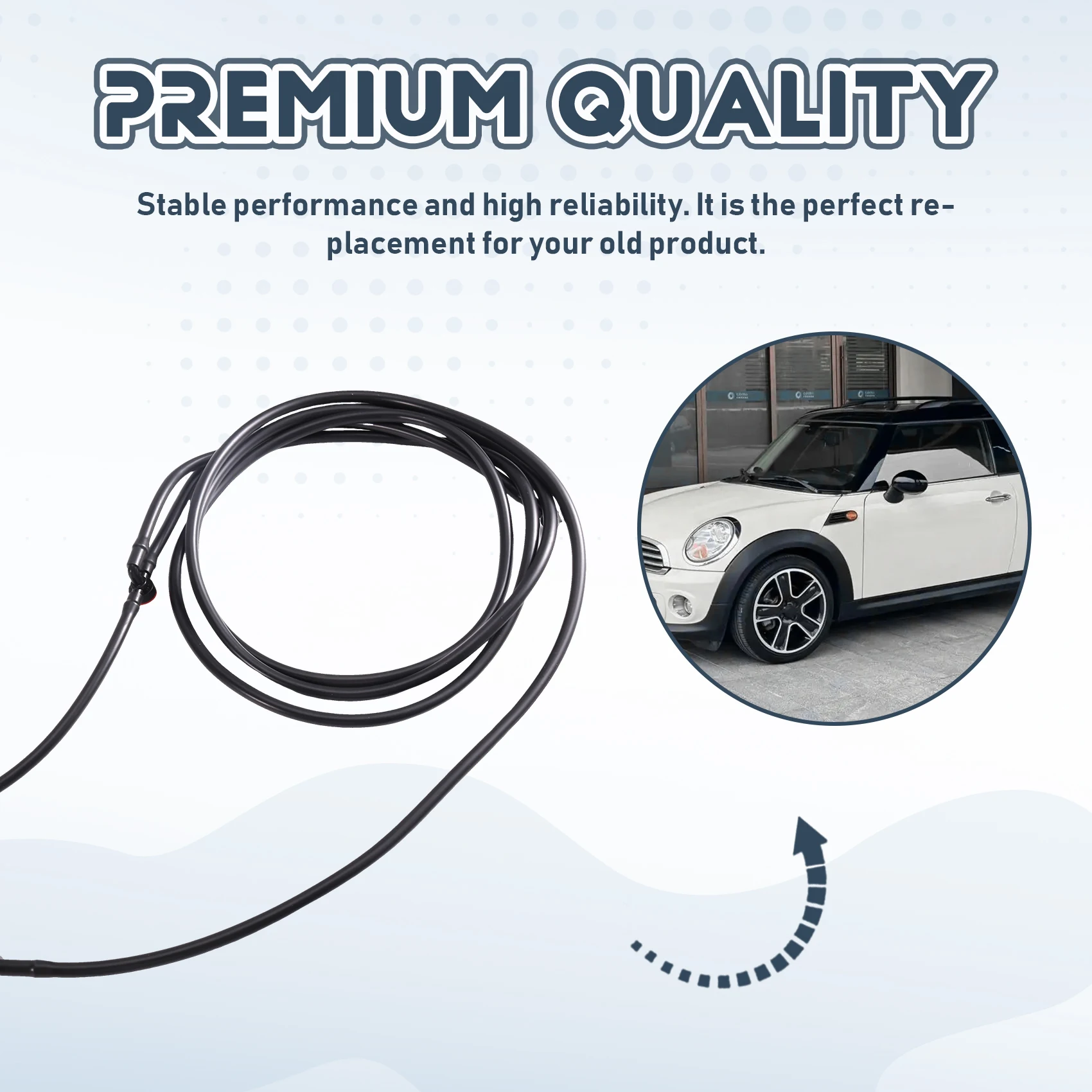 A03Z-For MINI R55 R56 R57 R58 R59 ONE COOPER S JCW ALL4 Compatible 61667220827 Windshield Washer Cleaning Hose Replacement