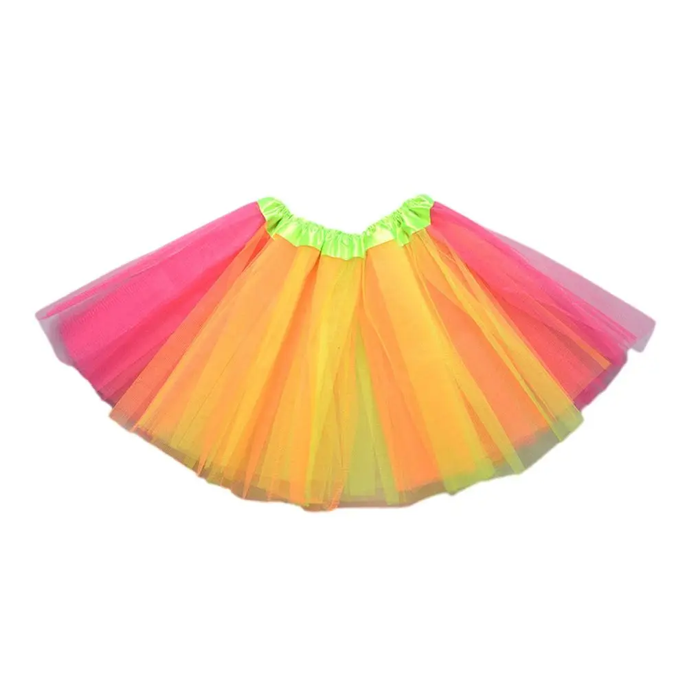 Fashion Rainbow Tutu Skirt Colorful Netting Princess Skirt Tulle Ballet Skirts