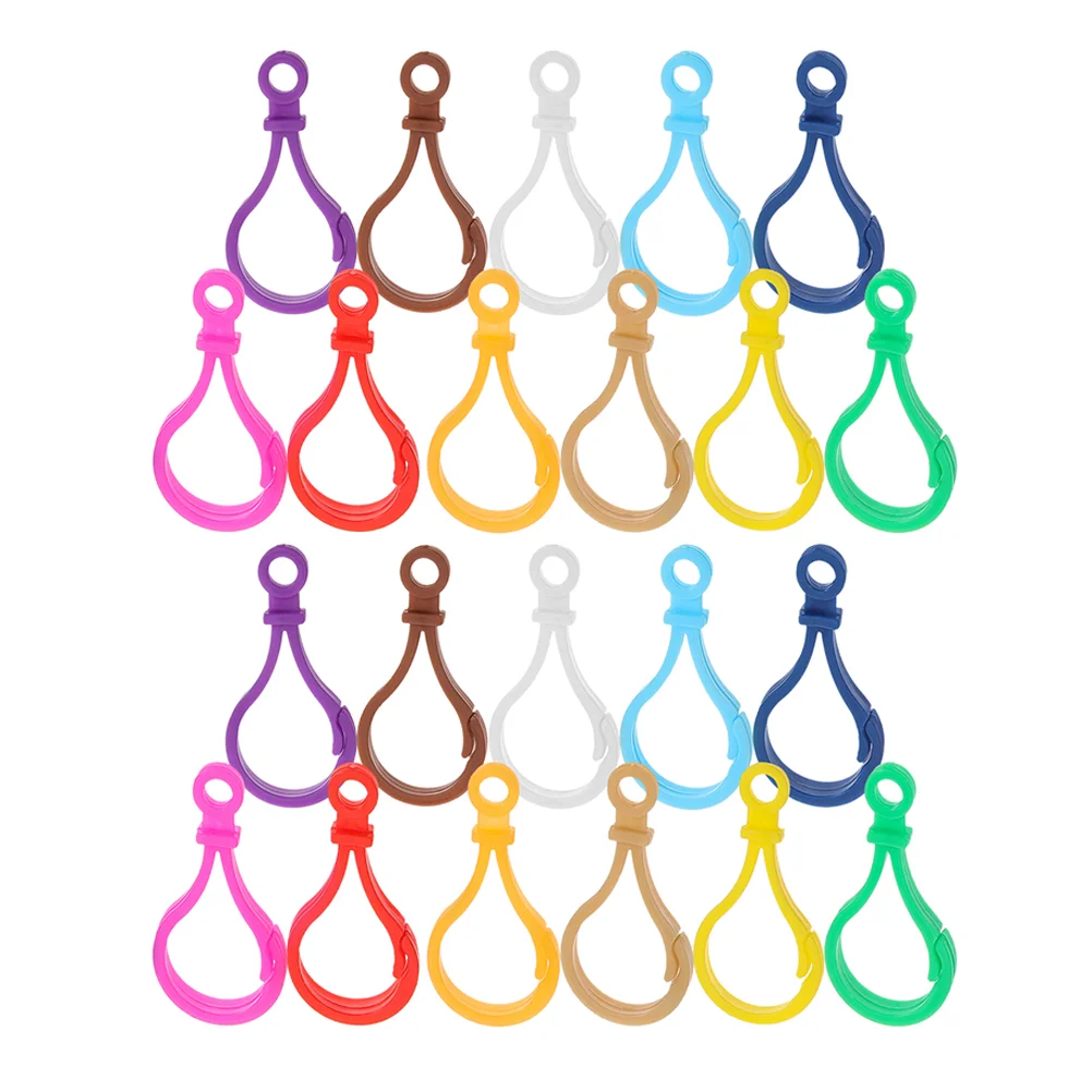 

120 Pcs Jewelry Accessories Key Clips for Keychains Lanyard Hooks Lobster Plastic