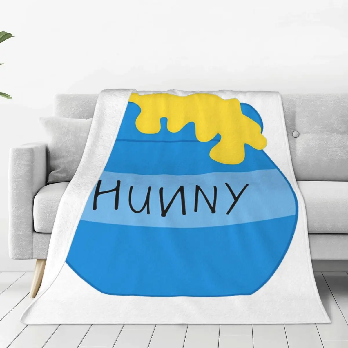 Hunny Pot Blankets Flannel Breathable Throw Blanket Sofa Throw Blanket For Couch Bedding Travel Throws Bedspread Quilt