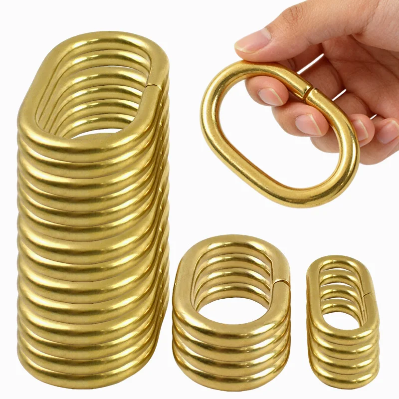 

5/10/20Pcs 16-24mm Solid Brass O Ring Buckle Bag Strap Keychain Loop Clasp Dog Leash Pet Collar Hook DIY Hardware Accessories