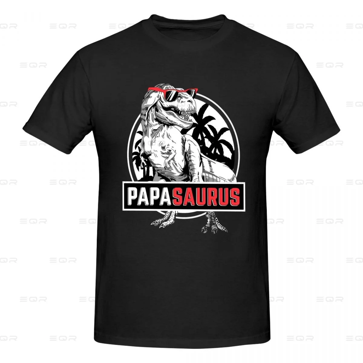 

Papasaurus Men's round neck Oversized T-shirt,ins style,Tee shirt Novelty all the year round Gift