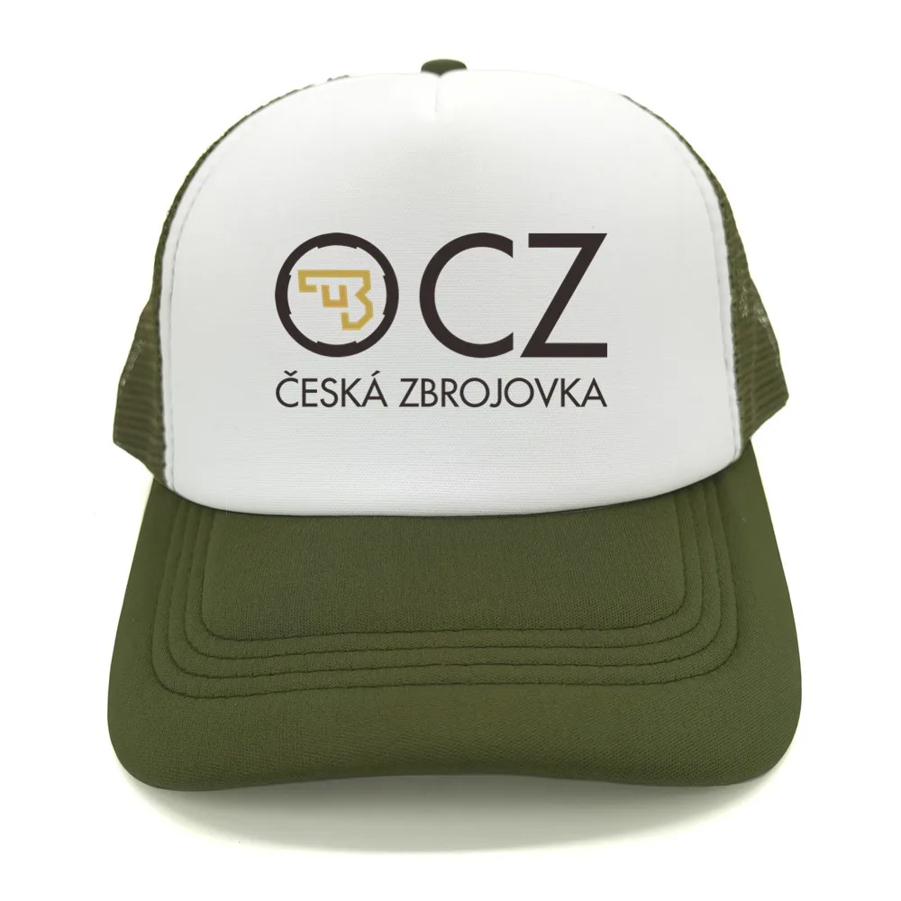 Ceska Zbrojovka Trucker Cap Men Funny CZ Firearms Hat Baseball Cap Cool Summer Unisex  Mesh Net Caps MZ-019