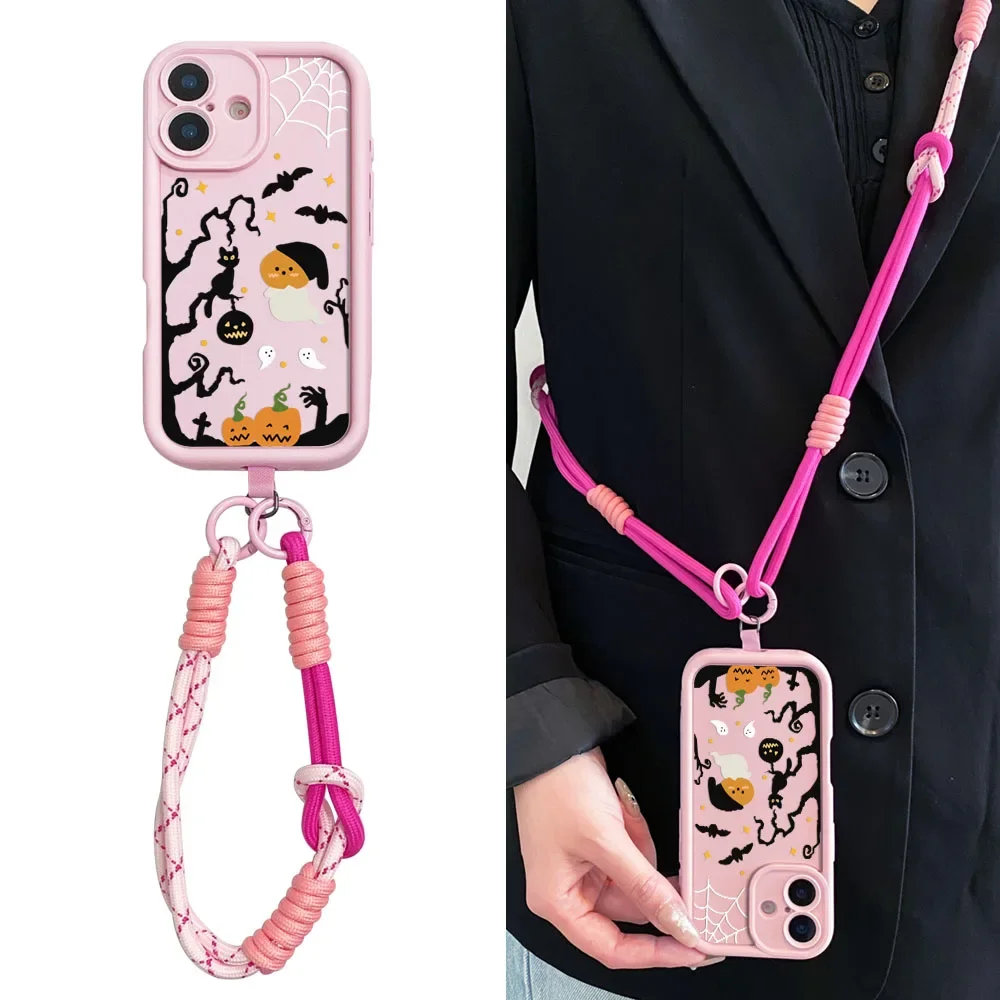 2025Halloween Crossbody الحبل قضية الهاتف لسامسونج A56 55 36 26 16 06 15 35 25 54 34 24 73 53 71 51 31 72 52 32 14 12 17 07