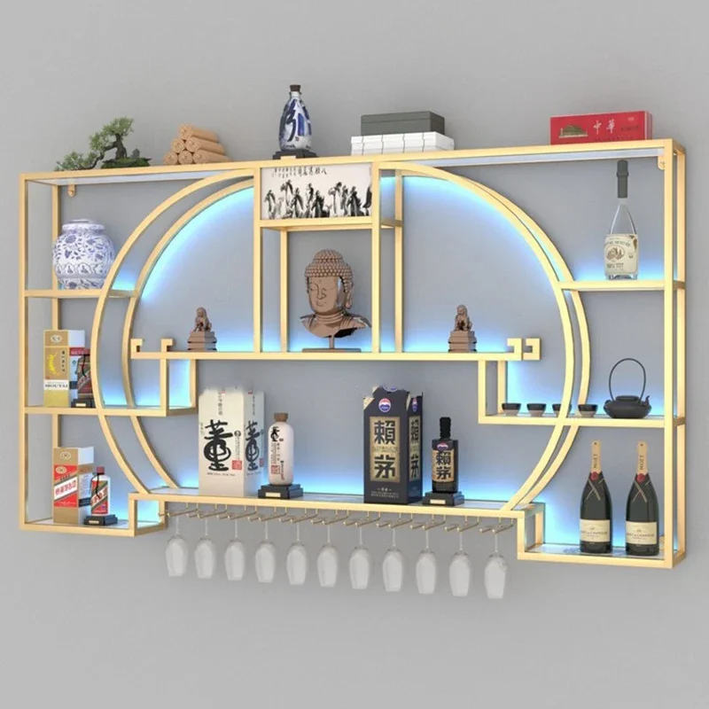 Movable Commercial Bar Showcase Wall Minimalist Furniture Farmhouse Cabinet Refrigerated Wine Cellar Restaurant Drinks Club Shop