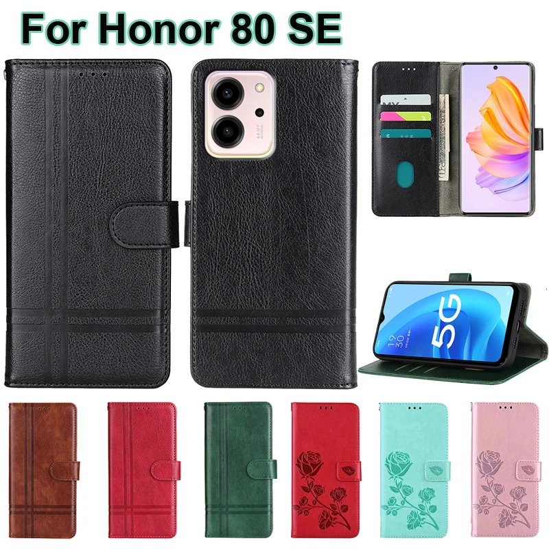 Wallet Phone Case For Honor 80 SE Case Leather Cover for Funda Honor 60 SE чехол on Coque Honor 80se GIA-AN8 60 se GIA-AN00 Etui