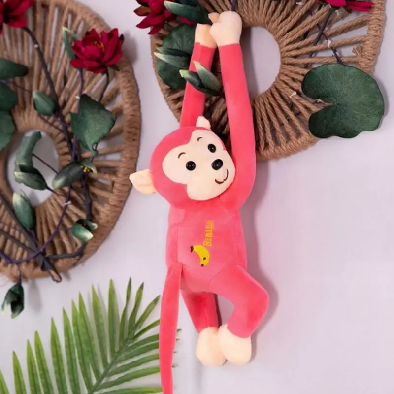 Long Arm Monkey Toy 17.72in Window Monkey Pendant Cute Long-Armed Monkey Doll Monkey Hang Doll Ornament For Kids And Adults