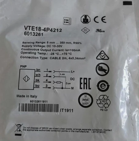 

Brand new 1pcs VTE18-4P4212 photoelectric switch quality assurance product Fast delivery