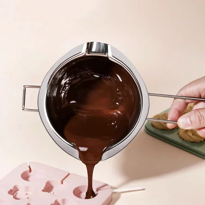 الفولاذ المقاوم للصدأ الشمع ذوبان وعاء مقبض طويل شمعة معطرة الصابون زبدة الشوكولاته صابون يدوي الصنع صنع العرض DIY أدوات الحرف اليدوية #4