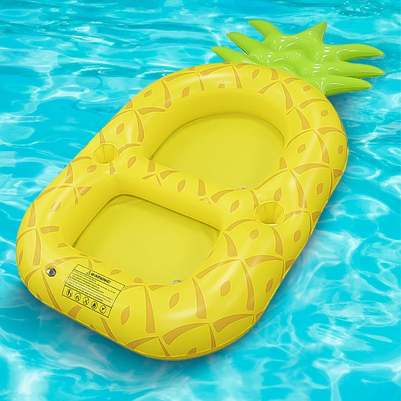 Juguetes inflables de piña para piscina, posavasos de PVC con múltiples agujeros para beber, juguetes acuáticos de verano, Accesorios de playa al aire libre para fiesta
