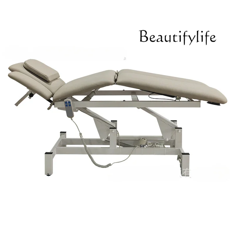 Electric lifting technique folding beauty bed physiotherapy massage bony pressing bed