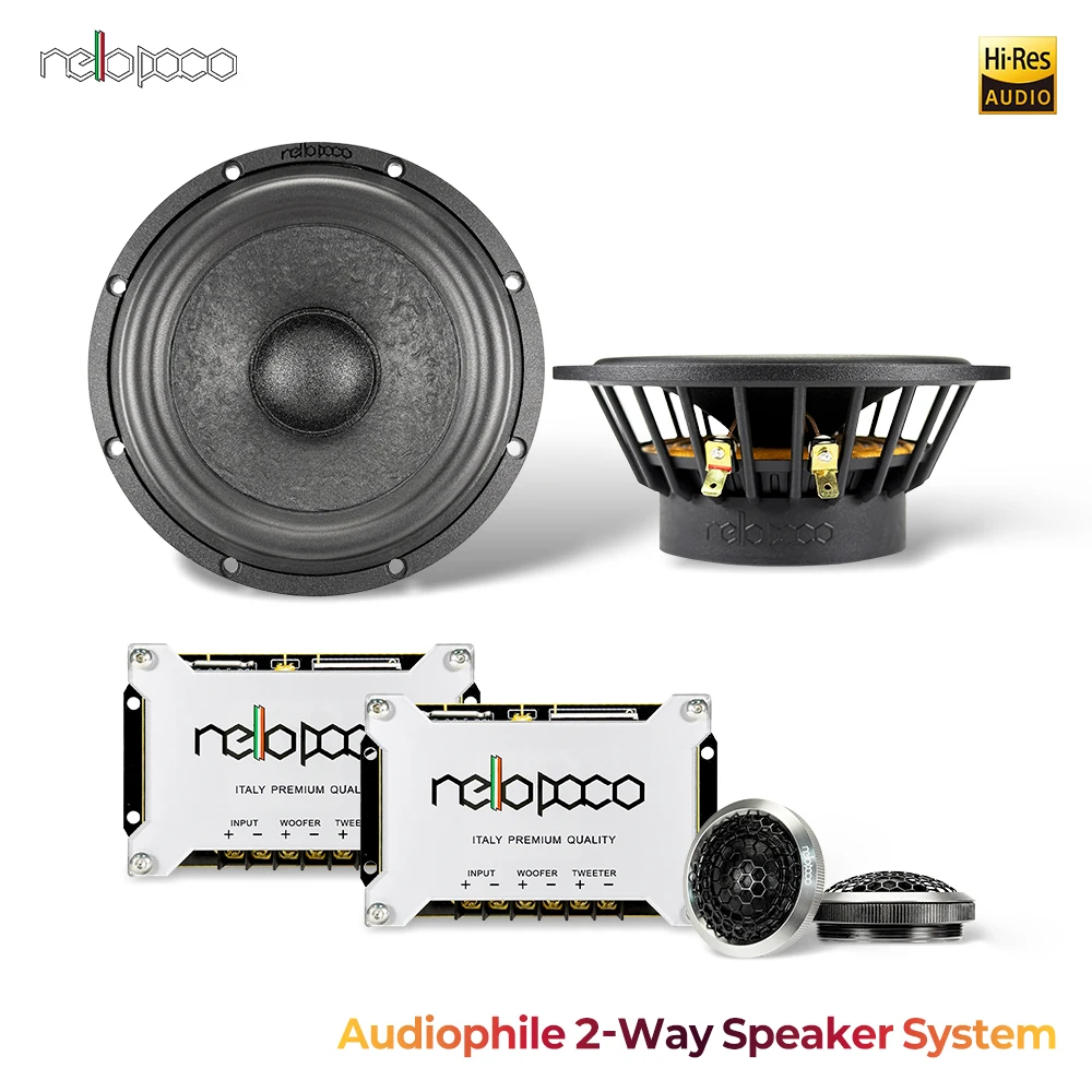 Car Audio 2-Way Speaker System 6.5 Inch Component Speakers with Tweeter for Car Stereo Upgrade 150W