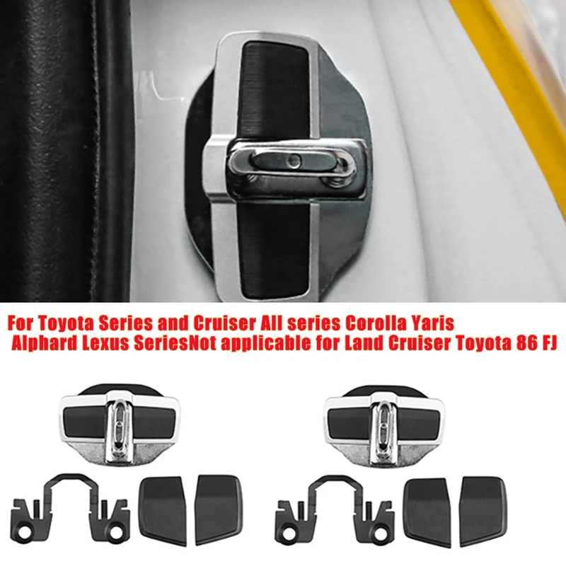 12Set TRD Door Lock Buckle Stabilizer Cover Latches Stopper For Toyota Series Corolla Lexus